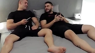 Straight friends watching porn - fine javi & ricky blue