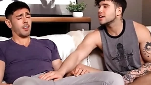 Straight defy needs delighted roommate's help