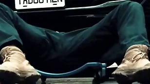 Closeted car mechanic fucked rough hard by his buddy