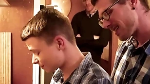Gaycest - little austin young banged overwrought daddy in loose threeway