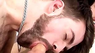 Homosexual young males well forth cum after anal sexual congress