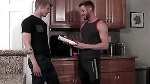 Litle athlete swallowing his stepdad's sausage - johnny ford, jace madden