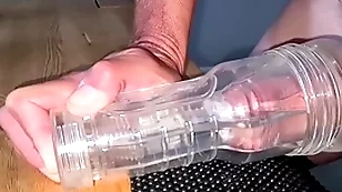 Filling my fleshlight with my hot cum (sorry for moaning;-)