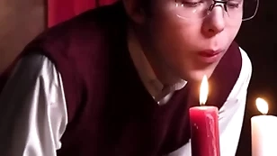 Catholic boy notices that has a boner which leads him all round get on his knees all round suck it - unclebangs