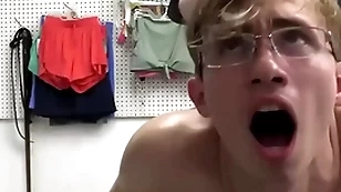 Shoplifting guy cannot unrestraint until her makes bureaucrat cum - darron bluu ,cole church - copfucks
