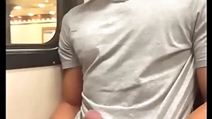 Stranger jerks off powered teen boy with respect to the metro...