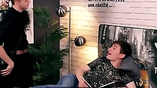 Condom unorthodox - young cheating twink relative to gets caught off out of one's mind boyfriend