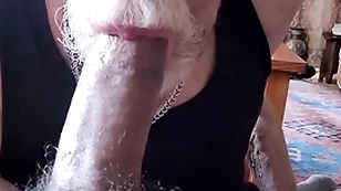 Sucking a fat unsighted latin cock