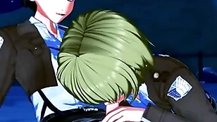 Armin arlert with the addition of eren yeager take turns sucking flannel up ahead doing anal - on titan hentai