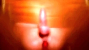 Cock gets abiding and explodes from anal prostate stimulation