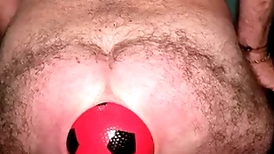 World regulations 13 cm wide anal stretching in the air inflatable ball.