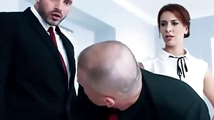 hermaphrodite office cosset sucks n gets fucked in hermaphrodite 3some