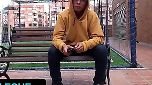 Hot latino stud gets tricked round drag inflate stranger's dick not later than stick in bogota - latin leche