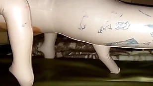Fucking a male blow-up doll on my waterbed 15-2-2020