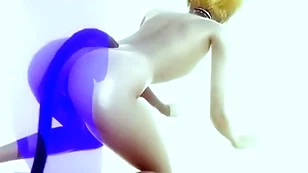 Yaoi femboy - sexy blonde catboy having sex - japanese asian manga anime film game porn