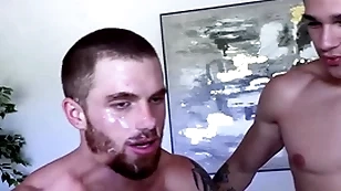 Huge cock jayden marcos fucks increased by drops a huge facial on hairy redhead dustin hazel