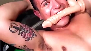 Ryan kroger tidy up the room in his suprise there's a dildo among the trash & he wants connected with use it - reality dudes