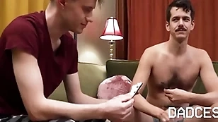 Playing strip poker with stepson