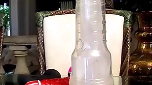 Naughty twink micah andrews uses dildo and fleshlight solo