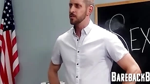 Male anatomy charge order for twink student