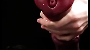 Masturbating humongous horse-shaped dildo