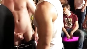 Euro stud barebacked during kinky party