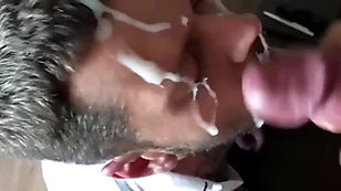 Epic massive cumshot beyond my orientation fat monster cock