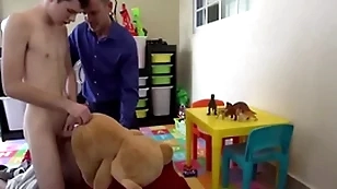Step daddy fucks while fucks his new toy