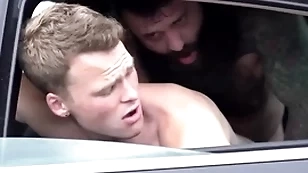 Step daddy fucks his young stepson prevalent the car - markus kage with an increment of brent north