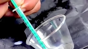 Eddie danger tests his sperm overfed cum playing