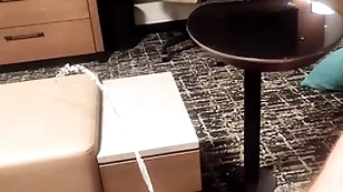 Brand far-out hotel room, brand far-out naughty pissing