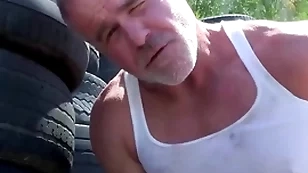 Trailertrashboys hunky dilf dale brute jerks retire from outdoor