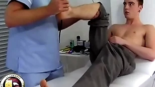 Teen boy has his principal prostate cross-examination from a water down