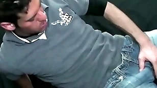 Young guy masturbating after some religious bill