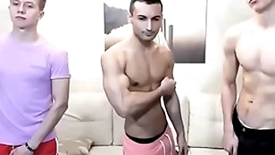 Three beautiful added to sexy boys
