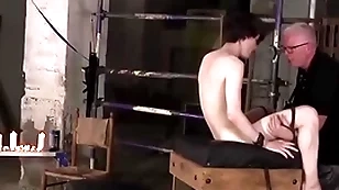 Horny aged guy sebastian kane throat fucks hot tied up twink